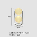 Axyaa Modern LED Floor Lamp Chrome Metal Desk Lamp White Acrylic Ball Lights