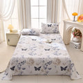 Axyaa Striped Cotton Bed Sheet Set - Breathable & Soft Mat - Thickened & Printed