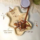 Axya Cute Bear Ceramic Plate Set for Kitchen Storage and Display