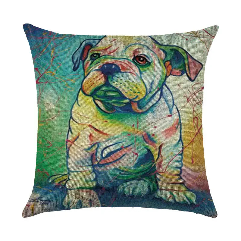 Axyaa Animal Print Pillow Cover: Stylish Sofa & Chair Linen Cushion Cover Art