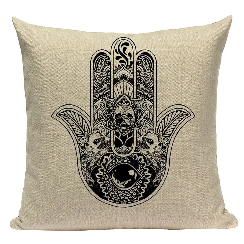 Axyaa Pug Dog Sport Symmetry Cushion Cover Pillow Case