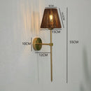 Axyaa Boho Rattan Geometric Wall Lamp Shade for Home Decor.