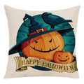 Axyaa Halloween Spider Pillowcase Black Castle Owl Thanksgiving Square Cushion Cover