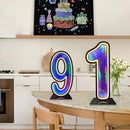 Axyaa Starry Sky Neon Number Sign Double-Sided Light for Party Decor