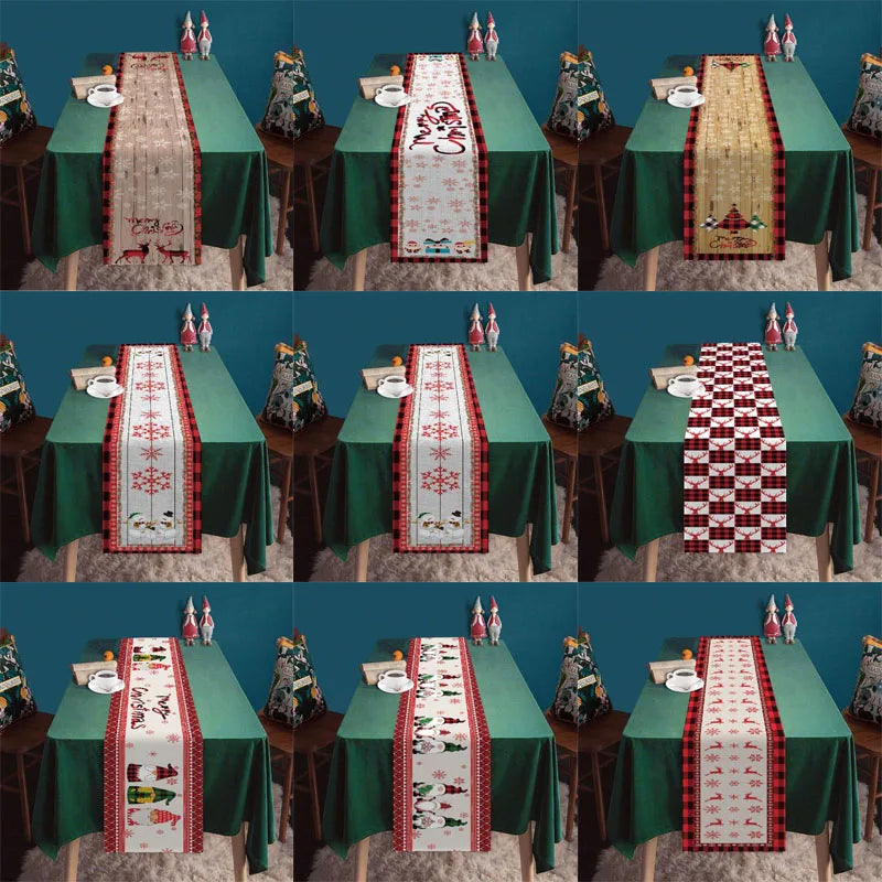Axyaa Christmas Gnome Table Runner - Festive Home Party Decor