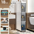 Axyaa Narrow Storage Cabinet: Multi-Tier Slim Organizer for Bathroom/Living Room