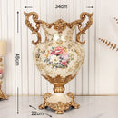 Axyaa European Retro Vase Resin Decoration for Home Foyer, Living Room, TV Cabinet