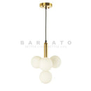 Axyaa Nordic Glass Pendant Light - Modern Gold Black Hanging Lamp for Home Interiors