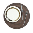 Axyaa Vinyl Round Placemats - Set of 6/10 Anti-Skid Washable Table Mats for Kitchen & Dining
