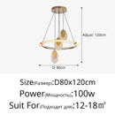 Axyaa Minimalist LED Ceiling Chandelier for Modern Living Room Decor