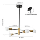 Axyaa Modern Ceiling Chandelier for Home Indoor Decor Lighting Fixtures