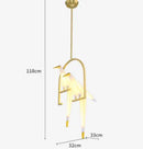 Axyaa Bird-themed LED Chandelier for Restaurant Living Room, Pendant Lamp, Floor & Desk Light