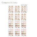 Axyaa Boho Hearts Rainbow Wall Decals: Nursery Kids Room Decor