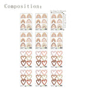Axyaa Boho Hearts Rainbow Wall Decals: Nursery Kids Room Decor