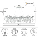 Axyaa Golden Branch Crystal Chandelier for Minimalist Living Room Home Lighting