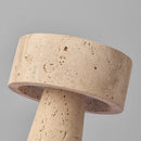 Axyaa Travertine LED Table Lamp for Indoor Decor, Natural Stone Desk Light for Home Décor