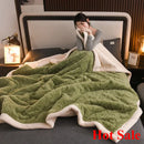 Axyaa Winter Plush Fleece Blanket - Cozy Sofa Quilt for Office and Home