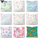 Axyaa Flower Print Nordic Pillowcase - 45x45CM Decorative Sofa Cushion Cover