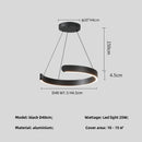 Axyaa Modern Black LED Chandelier Pendant Light for Foyer, Bar, Stairs, Indoor Luminarias