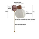 Axyaa LED Wall Light Cream Glass White Ceramic Bedside Lamp