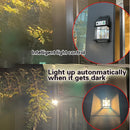 Axya Solar Wall Light with Motion Sensor - 3 Modes Waterproof LED Lamp