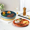 Axyaa Three-Compartment Wheat Straw Grid Dinner Plate for Microwave, Kitchen, Household