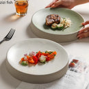 Axyaa Ceramic Cylindrical Plate Set Ideal for Pasta, Desserts, Snacks, Steaks, Sushi, and Molecular Cuisine