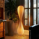 Axyaa Japanese Style Wooden Floor Lamp LED Bedroom Living Room Stand Light