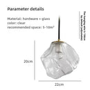 Axyaa Modern Glass Chandelier for Restaurant, Coffee Shop, and Living Room