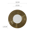 Axyaa Brushed Texture Ceramic Steak Pasta Sushi Dessert Plates for Molecular Cuisine