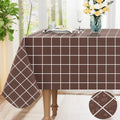 Axyaa Buffalo Flannel Backed Tablecloth: Waterproof, Wipeable, Outdoor, Rectangle Table Cover