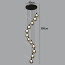 Axyaa Crystal Chandelier Stair Pendant Living Room Lighting
