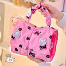Axyaa Kawaii Cat Makeup Bag: Cute Large Puppy Cosmetic Organizer, Travel Storage Pouch