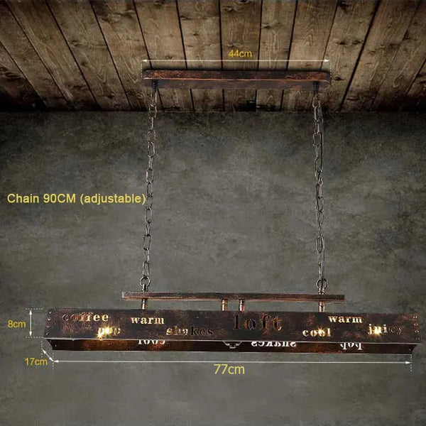 Axyaa Retro Industrial Chandelier: Vintage American Style for Restaurant, Bar, and Home