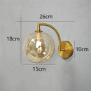 Axyaa Glass Ball LED Wall Lamps: Minimalist Nordic Design for Bedroom, Living Room & More