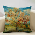 Axyaa Sunflower Oil Printed Cushion Cover - Van Gogh Inspired Decor Pillow Case