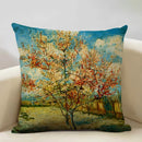 Axyaa Sunflower Oil Printed Cushion Cover - Van Gogh Inspired Decor Pillow Case