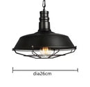 Axyaa Vintage Iron Pendant Light for Restaurant Kitchen Bar, American Country Retro Fixture