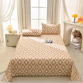 Axyaa Striped Cotton Bed Sheet Set - Breathable & Soft Mat - Thickened & Printed
