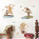 Axyaa Boho Cartoon Mouse Animals Nursery Wall Decals for Kids Room Decor