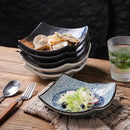 Axyaa Retro Ceramic Four Corner Bowl Set for Molecular Cuisine Tableware