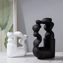 Axyaa Geometric Twisted Abstract Ceramic Vase for Stylish Home Decor