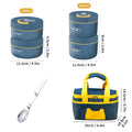 Axyaa Stainless Steel Bento Lunch Box Set with Insulated Bag