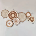 Axyaa Nordic Rattan Wall Basket Decor - Hanging Ornament and Crafted Wall Frame