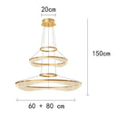 Axyaa Modern Ring LED Pendant Chandeliers for Living Room and Dining Room