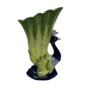 Axyaa Hand-Drawn Peacock Tiki Cocktail Cup - Large Capacity Hawaiian Ceramic Glass