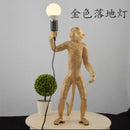 Axyaa Monkey Wall Lamp: Resin Hemp Rope Chandelier for Children's Room, Bar, and Restaurant