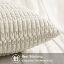 Axyaa Soft Corduroy Striped Pillow Covers Set for Living Room, Sofa, Bed
