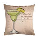 Martini Tequila Print Cushion Cover - Creative Home Decor by Axyaa