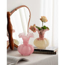 Axyaa Vintage French Luxury Glass Vase in Fenton Style for Living Room Flowers